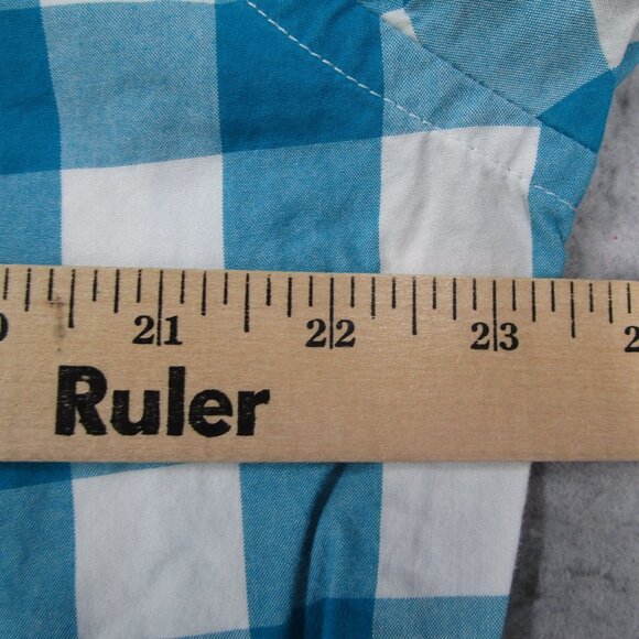 Bonobos Shirt Mens XL Slim Fit Blue Check Long Sleeve Button Up Casual Work - Picture 6 of 10